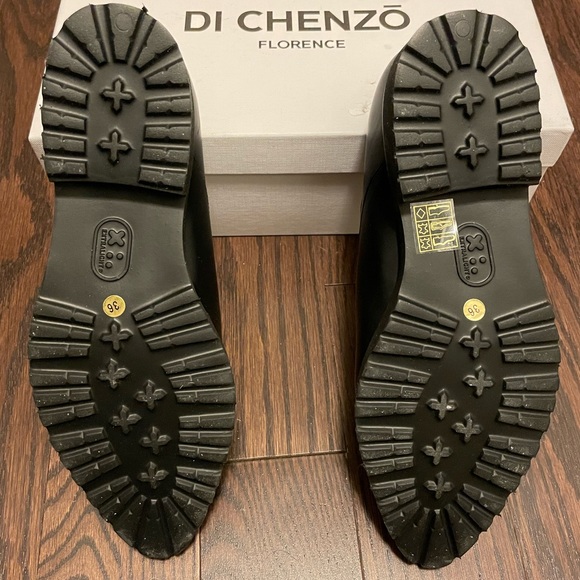 Di Chenzo black leather Oxford shoes. Size 6/36. - Picture 5 of 6